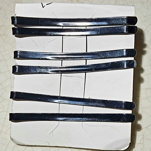 Six black hairpins with faceted stones and rhinestones, pin up, French roll - Picture 4 of 4